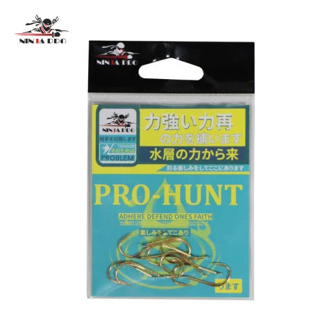 

Wholesale Saltwater Gold Coating Barbed Fit Treble Hook NINJA PRO Fishing Hook, Metallic