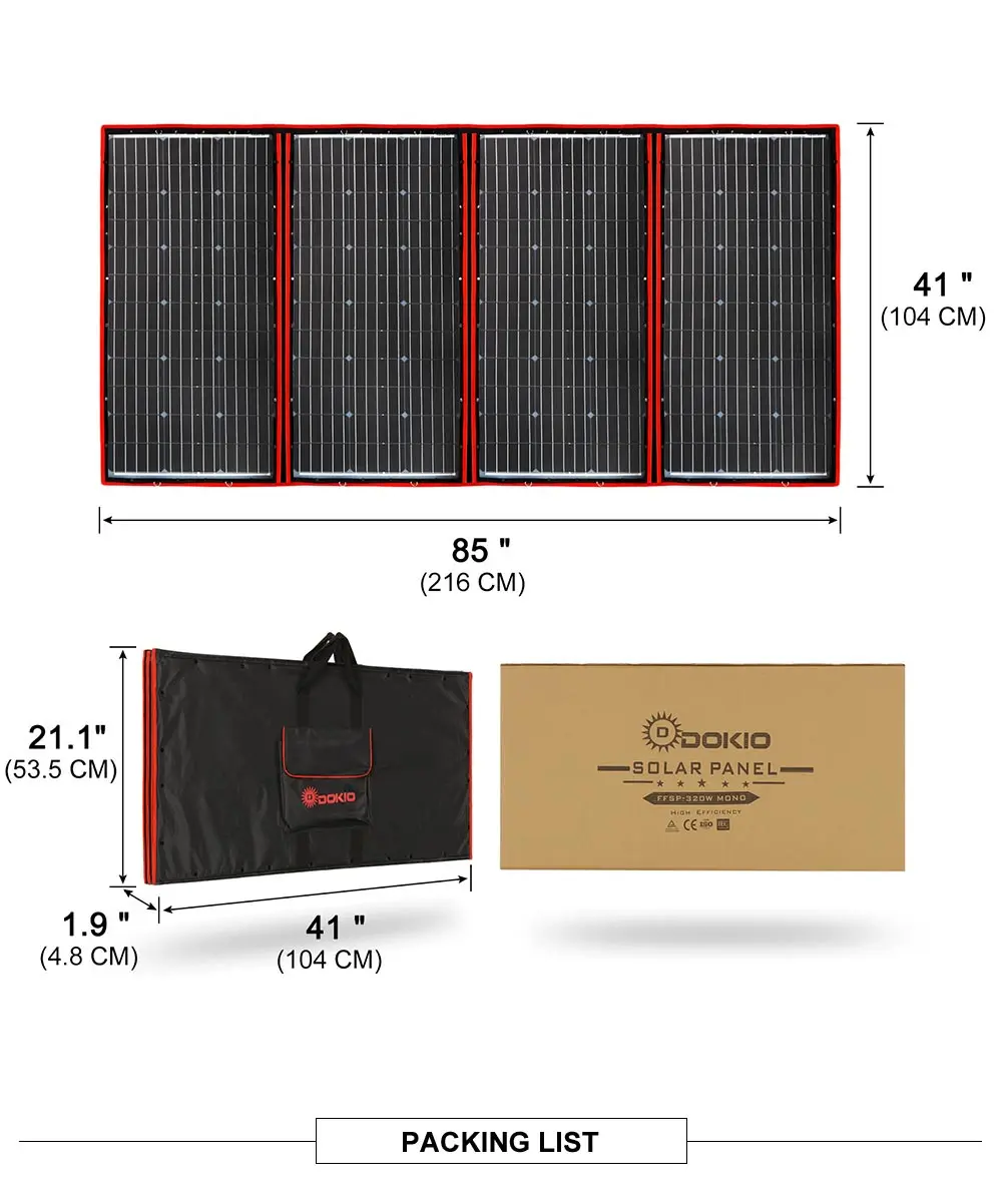 320w 18v Flexible Foldable Solar Panel Hiqh Quality Portable Solar ...