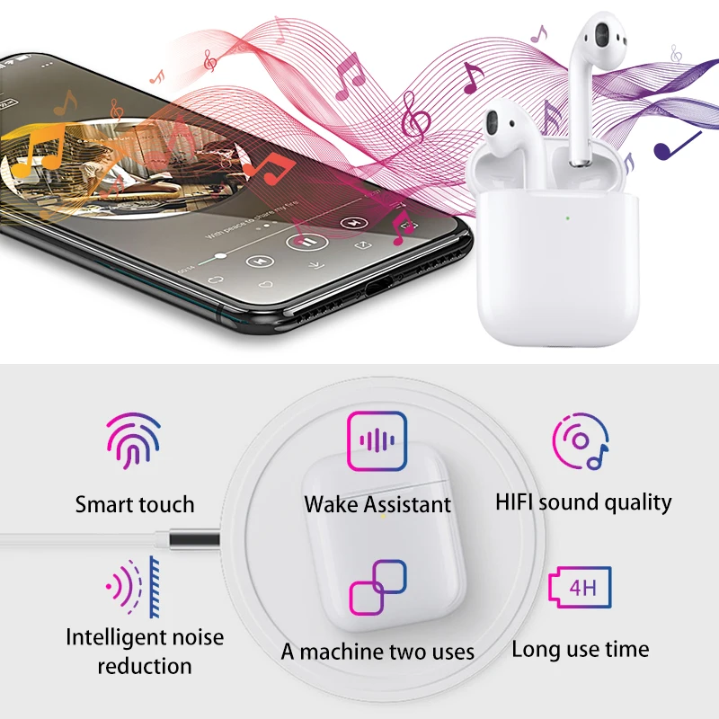2019 New Arrival Wireless earpod II Bluetooth headset with charging case - ANKUX.COM