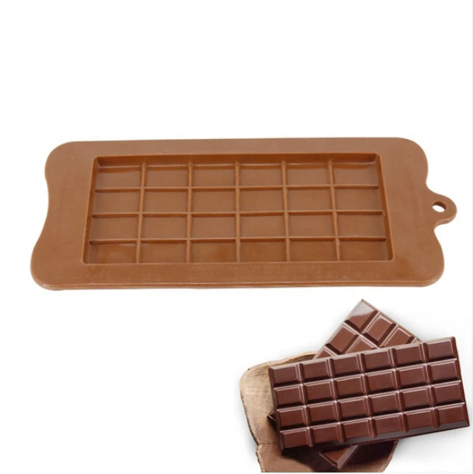 

24 Cavity Cake Bakeware Kitchen Baking Tool Silicone Chocolate Mold Candy Maker Sugar Mould Bar Block Ice Tray Cake Tool, As shown