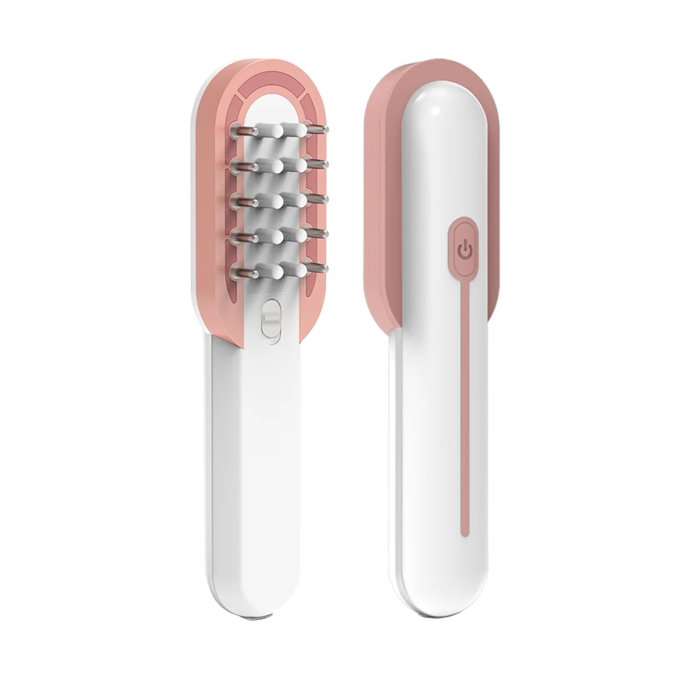 

home use beauty equipment ems rf anti hair laser comb head massager scalp massage brush for hair growth, White