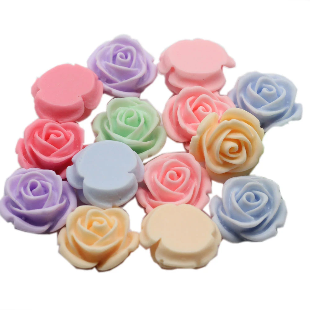 

Resin Rose Flower Cabochon Beads Crafts For Kids Head Ornament Hair Bow Embellishment Handmade Jewelry