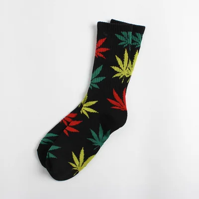 

Factory spot wholesale best selling of great quality Maple leaf socks for men cotton skateboard sport crew socks, Picture shown