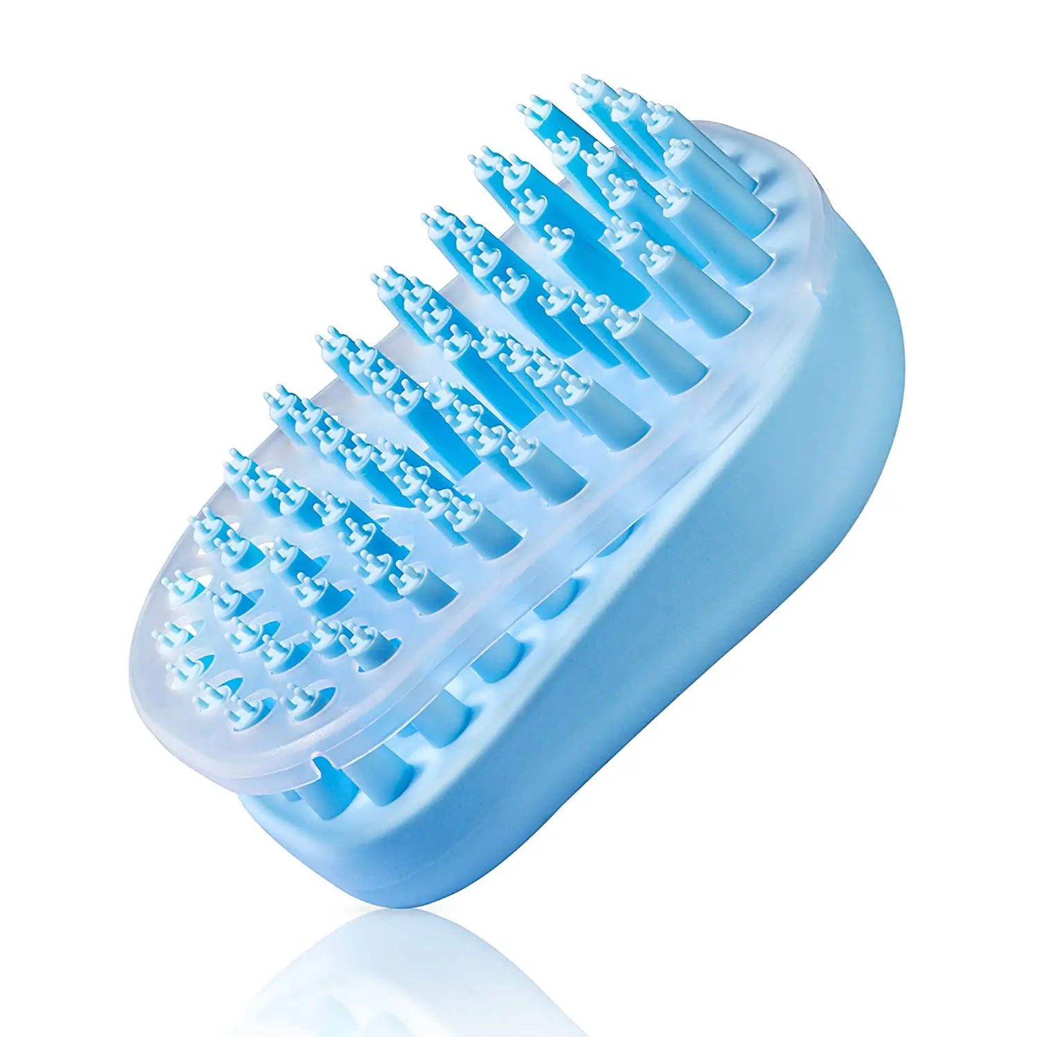 

Pet Grooming Comb for Shampooing and Massaging Dogs Cats Small Animals with Short or Long Hair Massage Brush, Blue,sky blue,red