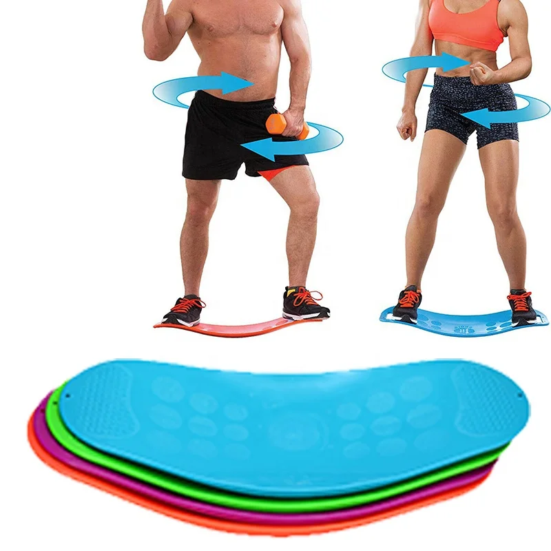 

Twisting Fitness Balance Board Simple Core Workout for Abdominal Muscles and Legs Balance Fitness Yoga Board Fitness Equipment, Black, orange, purple, green, blue