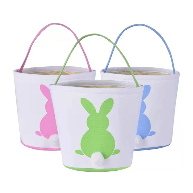 Child Storage Candy Decoration Bunny Bucket Canvas Easter Egg Baskets ...