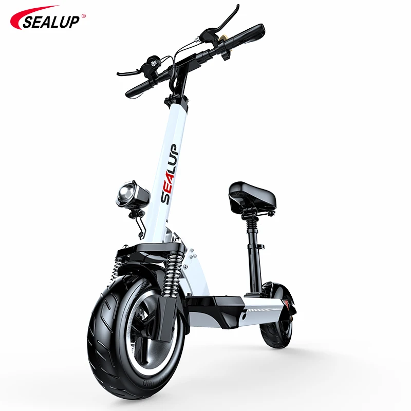 

SEALUP Q8 2021 New Arrivals 50-60km 1000w Powerful 2 Wheels 10 Inches Mobility Adult Electric Scooters With Suspension Frame And