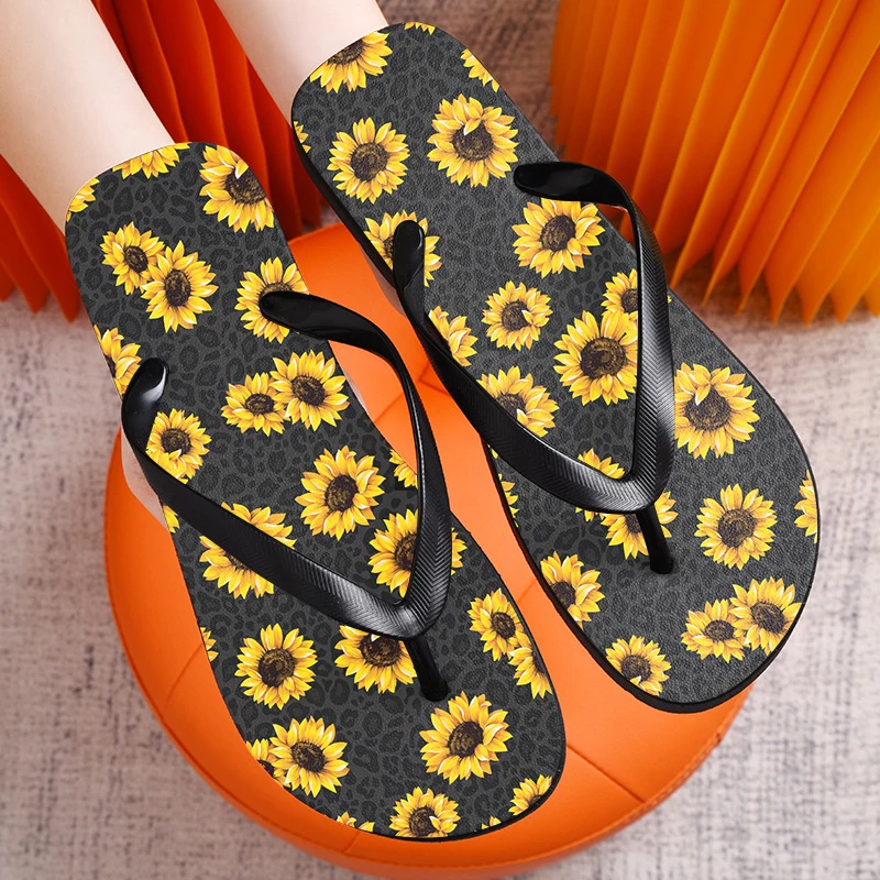 

Dream.G Summer Beach Western Style Leopard Slides Women Flip-flops