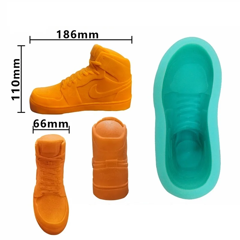 

3D Created Shoe Candle Molds Resin Epoxy Basket Sneakers Silicone Mold For Retro DIY Candles Art