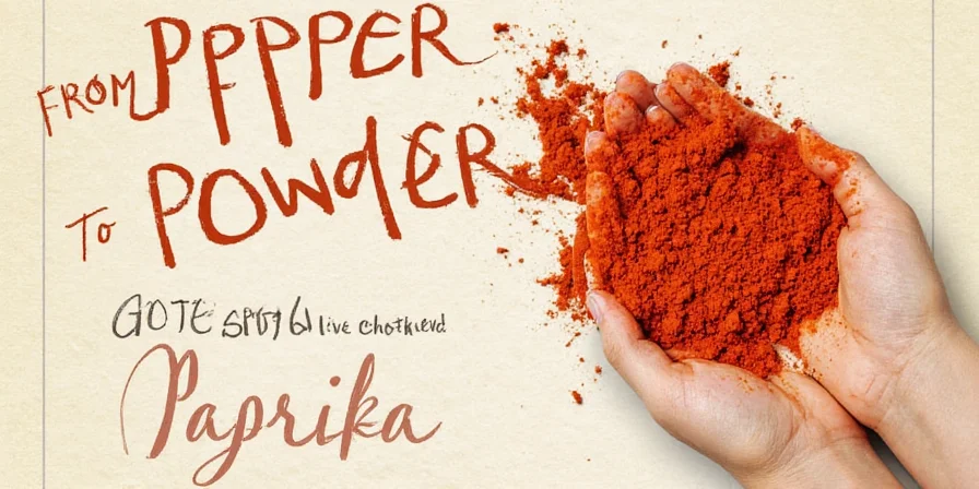 Different types of paprika powders in glass jars