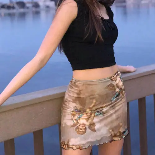 

Elastic Pleated Waist Bodycon Mini Skirt Short Pencil Skirts Sexy Fashion High Quality Hot Selling 2019 New