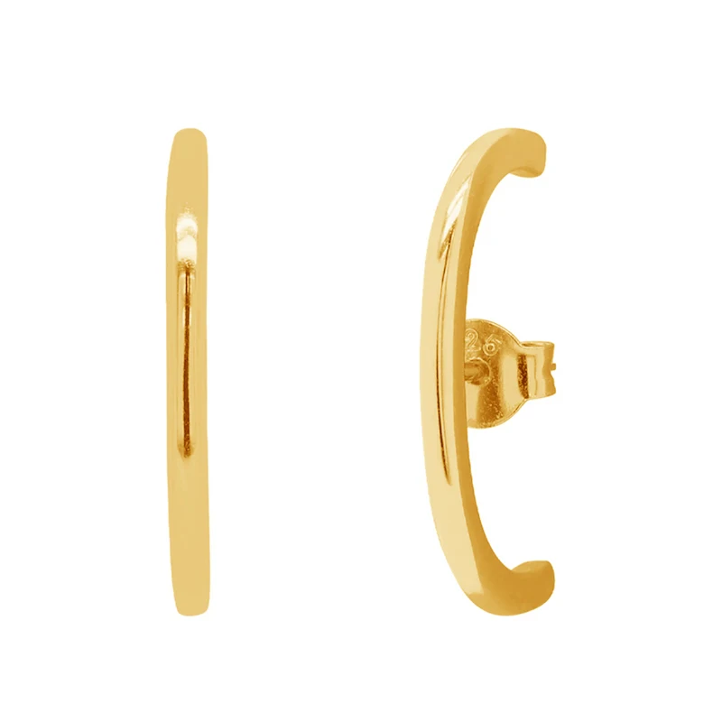 

Dainty jewelry Brass wholesale 18k gold plated stud minimalist earrings for women