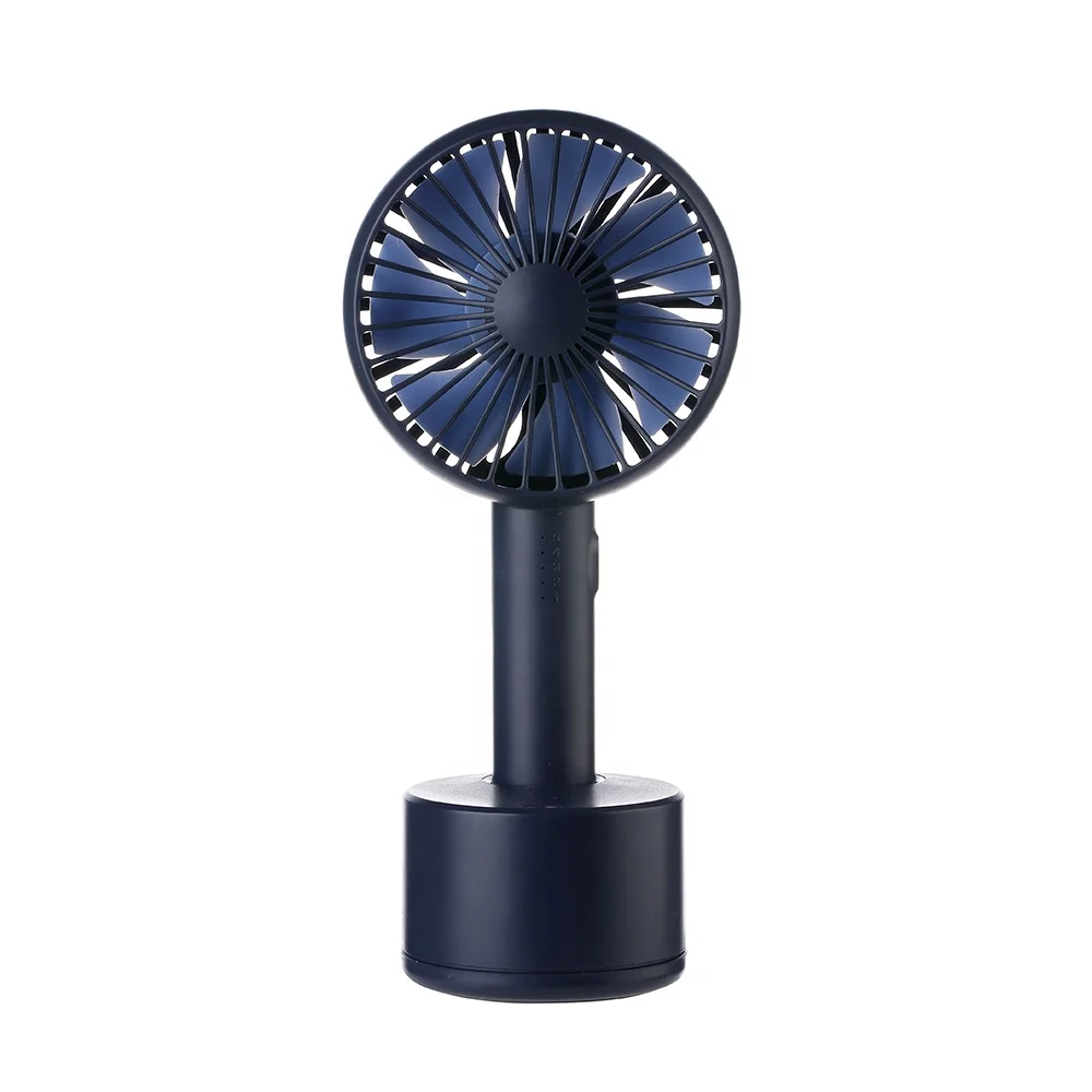 Rechargeable Battery Operated USB Mini Fan Electric Cooling Air Fan Desktop Stand Rotation Portable Handheld Small Compact Fan