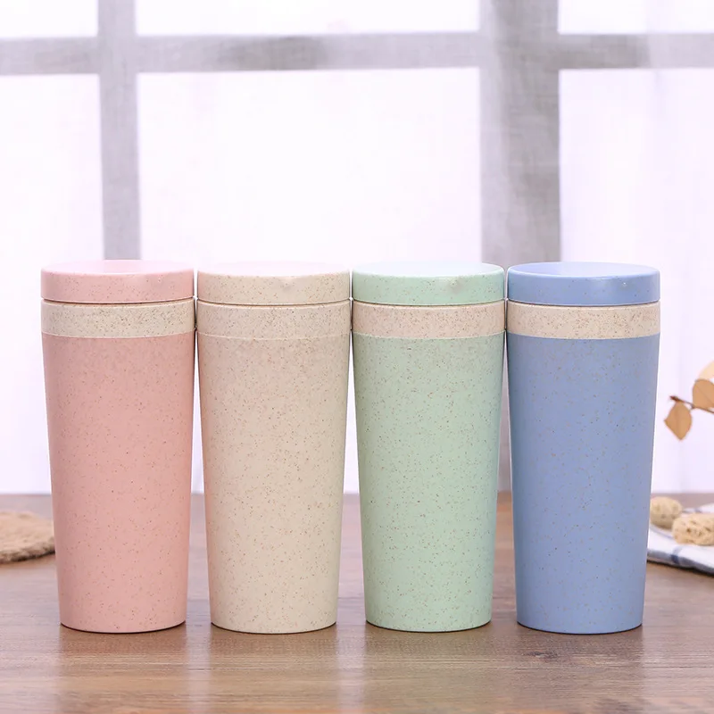 

Wholesale BPA Free Easy Carrying Multicolor Office Water Drinking Mug Travel Wheat Straw Bottle, Customized