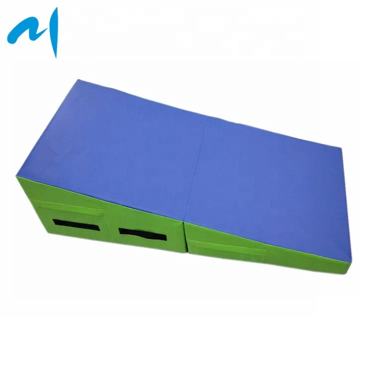 

High Density Foam Core Cheap Folding Incline Mat For Gymnastics Tumbling Cheerleading Cheese Mat Gymnastics, Colorful