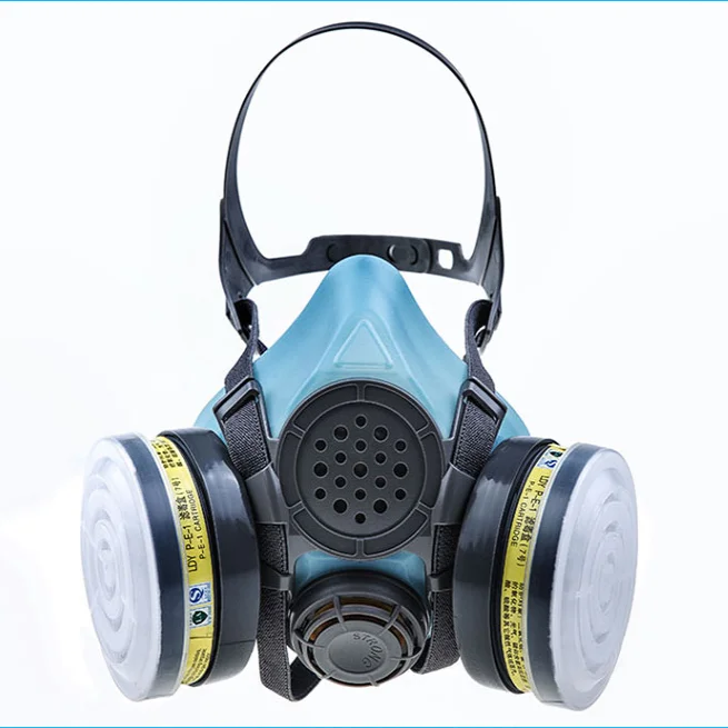 Ppeplus Safety Silicone Rubber Half Anti Co2 Ammonia Chlorine Gas Mask