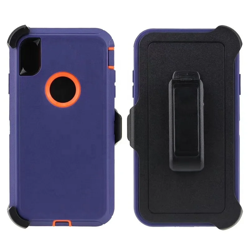 

Shockproof Rugged Triple Layer Phone cover Belt Clip Defender cover For Iphone 7 Plus 11 Pro Max