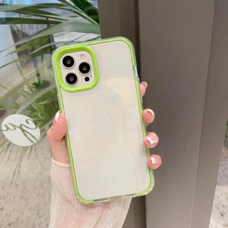 

Eco-Friendly Candy Color 3in1 Detachable Style Ultra Thin Transparent TPU PC Mobile Cell Phone Back Cover Case For Iphone XR