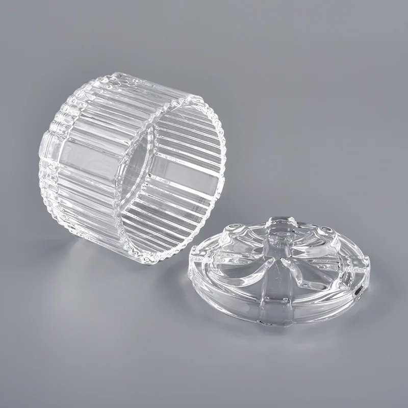4oz mini glass candle containers with knot lids