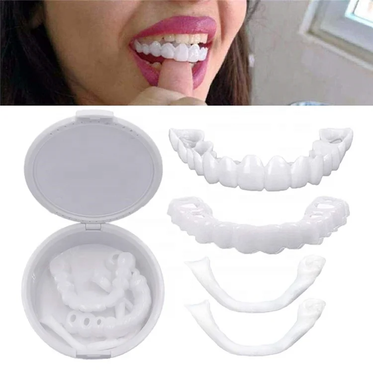 

snap smile customized label Upper and lower False teeth cover Perfect Smile Veneers Comfort Fit Flex Denture braces