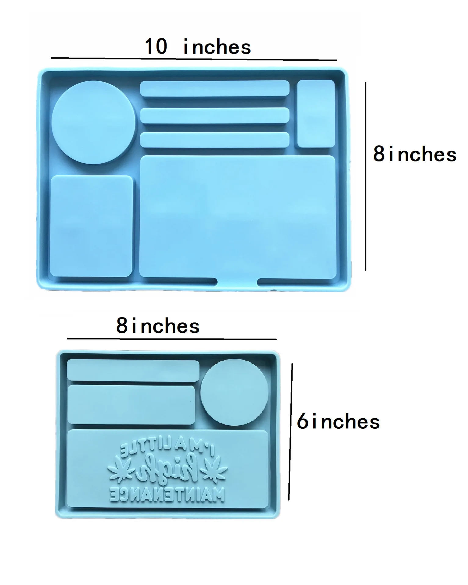 

Makeup tray silicone resin mold rolling tray roll up DIY handmade mold, Blue