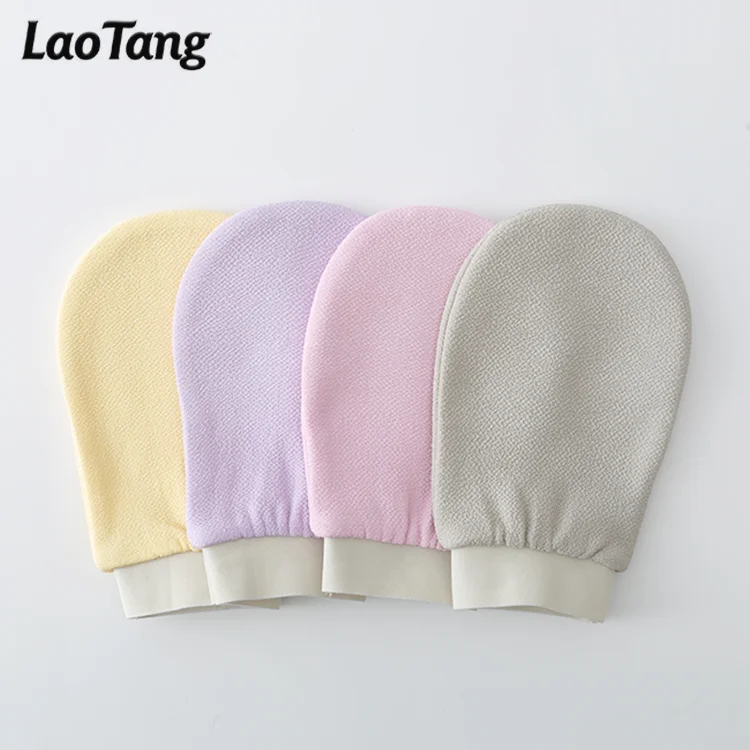 

Ready To Ship Products Double-Layer Body Exfoliating Gloves Body Scrub Mitts