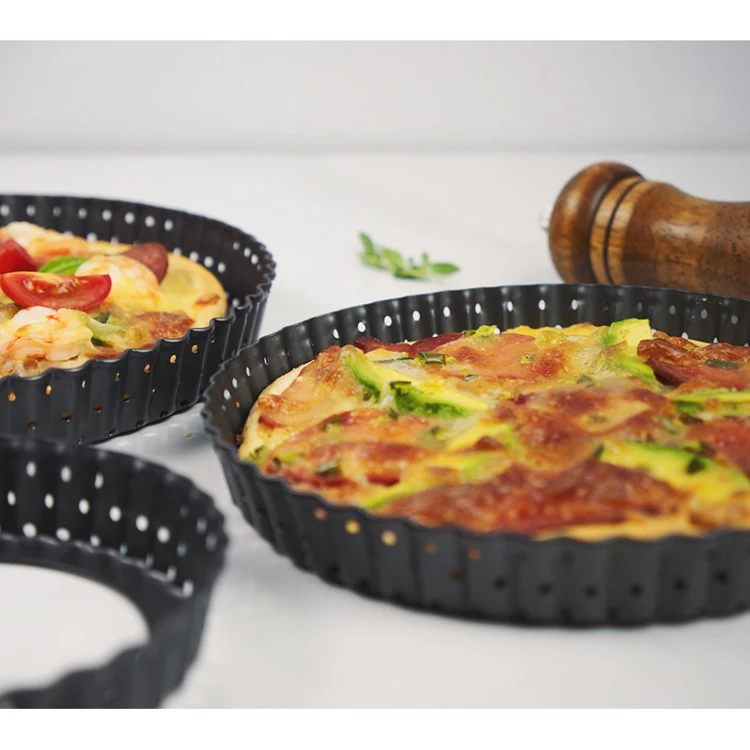 

Ronde Detroit Style Heavy Production Of Hornos Holder Blech Maker Baking Carbon Steel Removable Bottom Pizza Pan