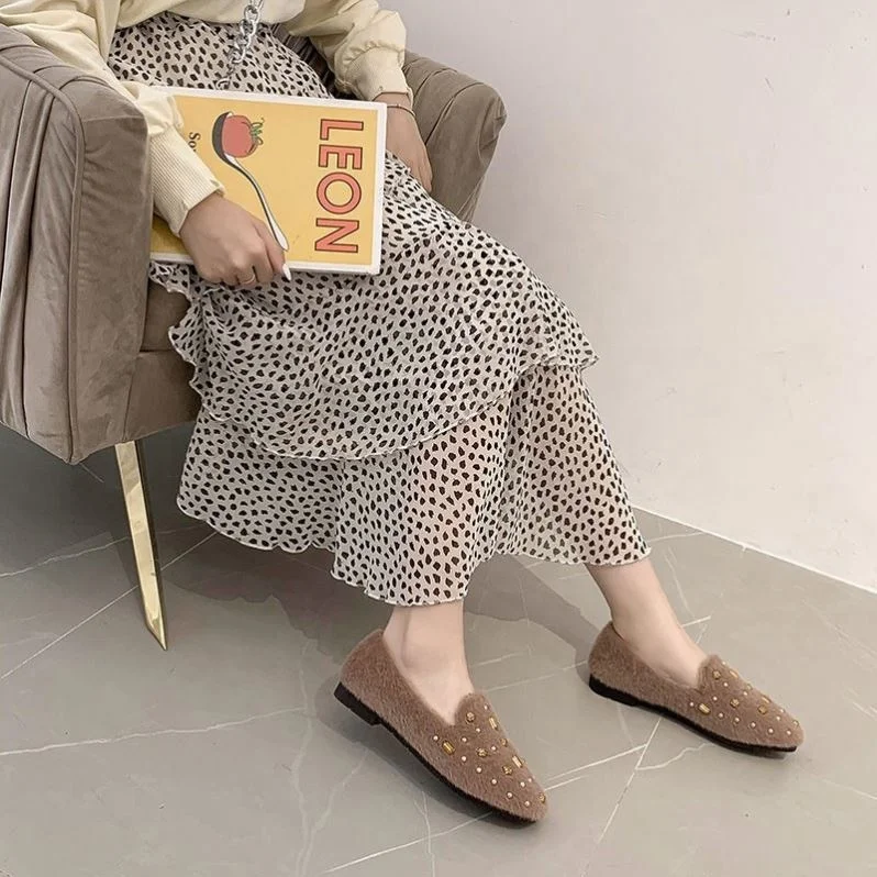 

High Quality Fashion Women Shoes Loafers Slip on Flat Comfortable Moccasin Shoes, Customized color