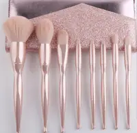 

8 Pcs High End Professional Makeup Brush rose Gold Personalized Gold Handle Make Up Brushes Set