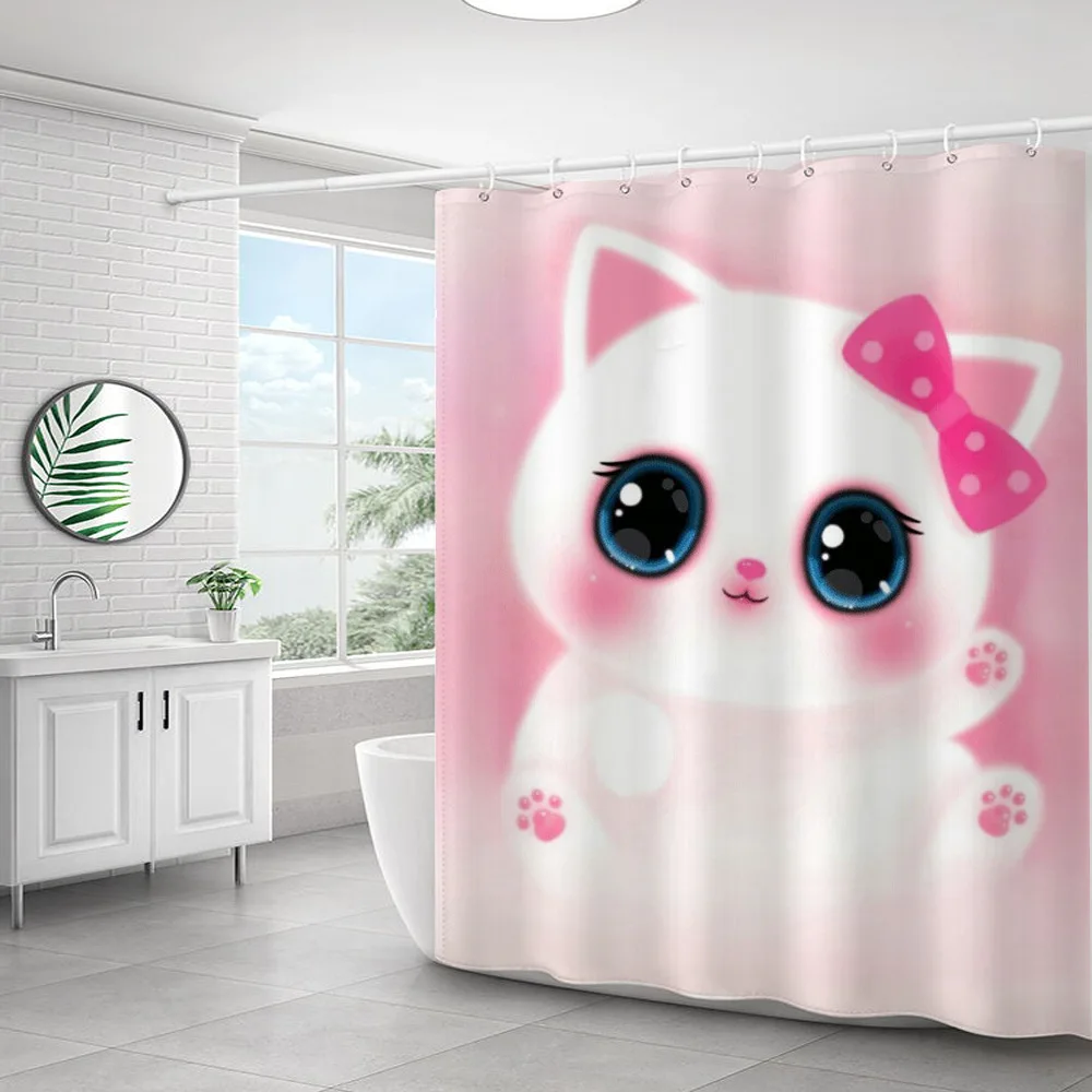 

Waffle Weave Snap Liner Hookless Shower Curtain, Customized color