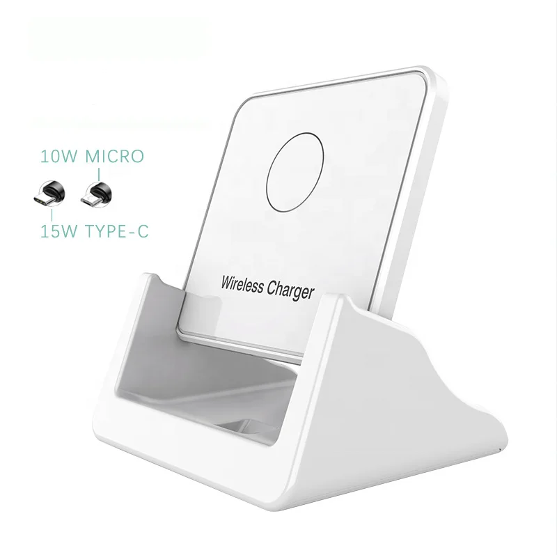 

Adjustable For iphone Wireless Charger 15W Fast Charging For Xiaomi Huawei Phone Table Stand Base Holder, Black/white
