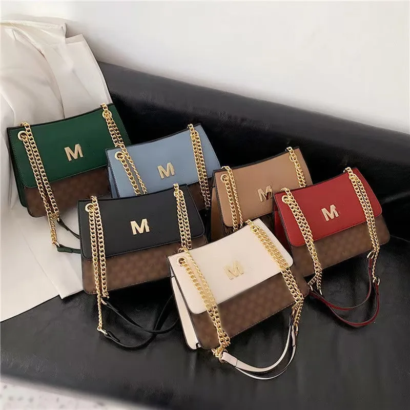 

New Famous Brands Small Square Bag Luxury Ladies Purse Hand Bags, Red, black, blue, green, khaki, beige