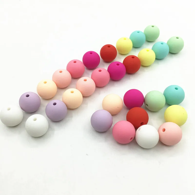 

2020 Wholesales High Quality Soft BPA Free Teething Round Silicone Beads Wholesales