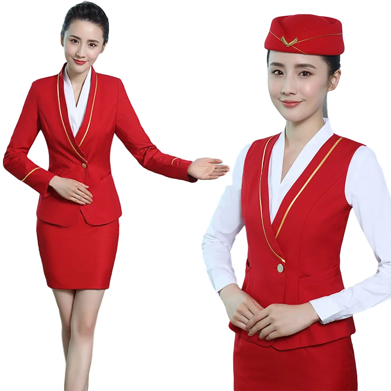 

Wholesale Hot sale airline stewardess singapore airline crew uniform airline uniforms custom