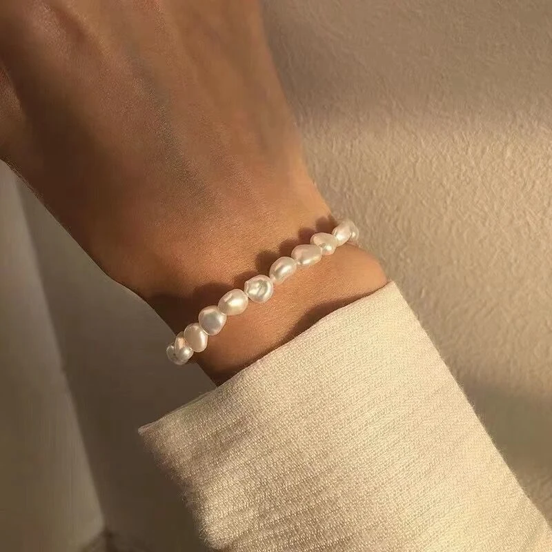 

New Japan Elegant Handmade Freshwater Pearl Bracelet For Women Girls Fashion Charm Bracelets & Bangles Jewelry Gifts