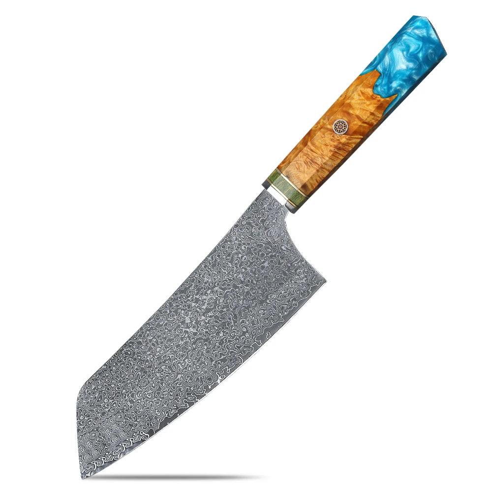 

High Carbon Damascus Cleaver Knife with Rosewood Handle