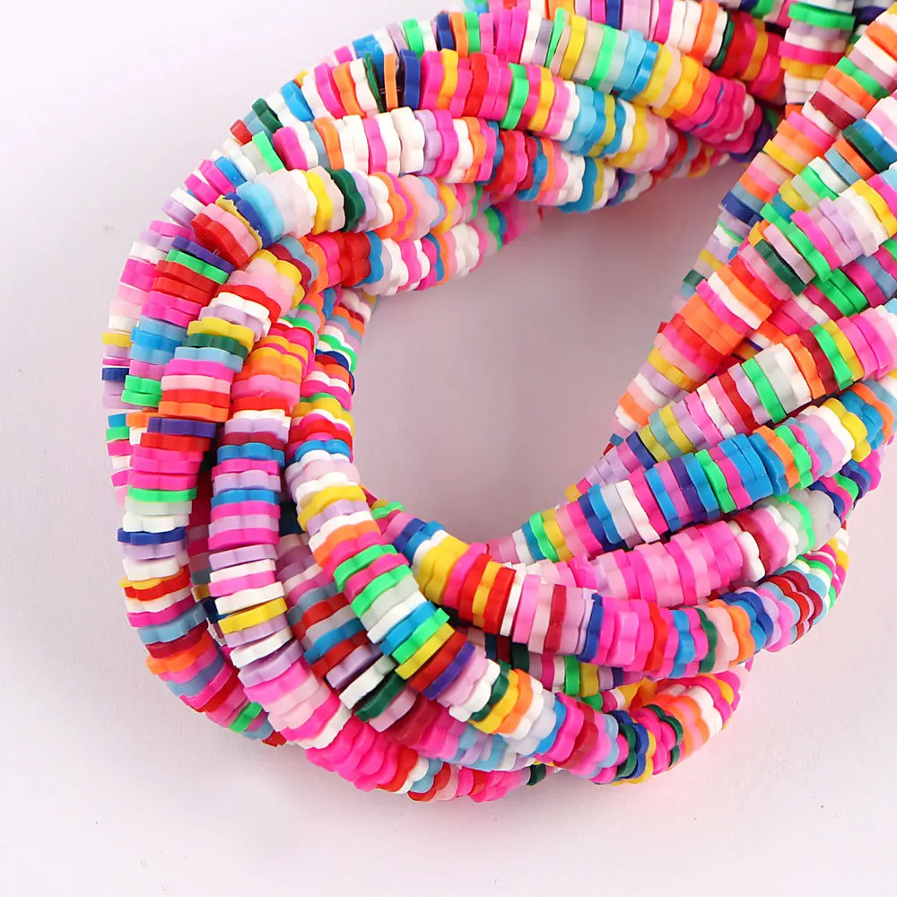 

Wholesale Price Colorful Fimo Beads, Flower Shape Heishi Polymer Clay beads, Mutilcolor