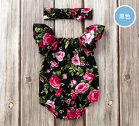 

Latest baby clothing Summer Cotton Girls Romper Infant Baby Girls Bodysuit Backless Sleeveless Romper Flora Baby Jumpsuits