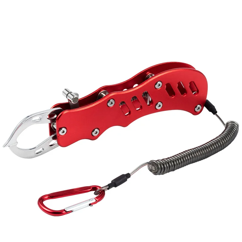 

Handheld Fishing Gripper Stainless Fish Lip Holders Outdoor Hunting Grabber Lanyard Tools, 3 color