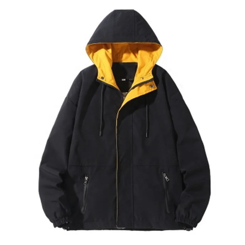 

Men's Casual Hooded Outdoors Jackets, Yellow/black/beige/blue