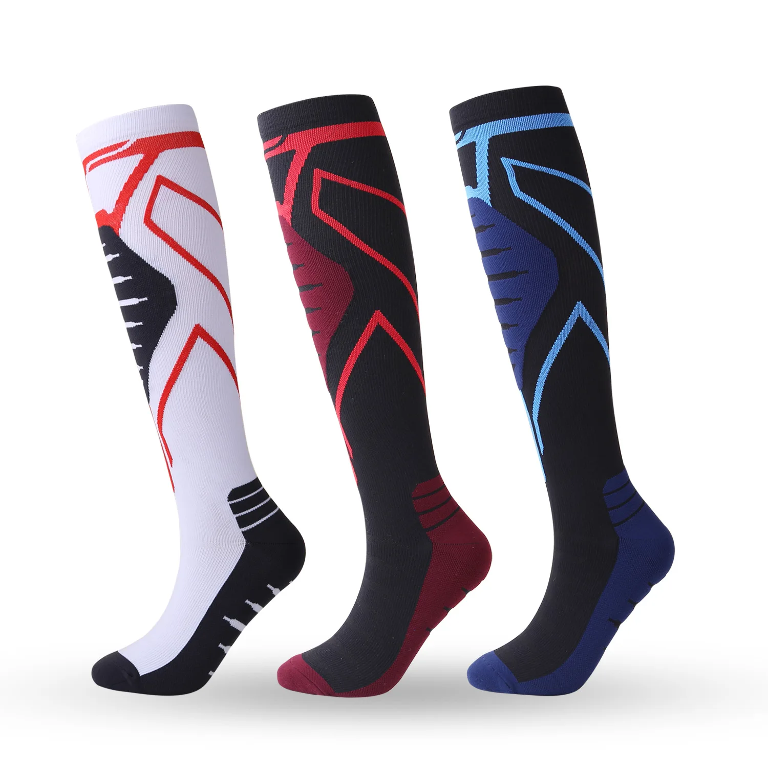 

CMX850 New fashion sports Basketball socks men anti-fatigue compression socks outdoor cycling socks