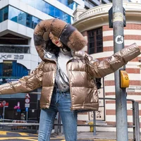 

ZR wholesaler down jacket woman duck winter down coat with fox fur hood