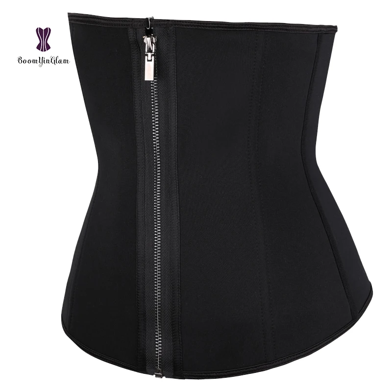 

Ann Chery Zip Up Zipper Corset Waist Trainer Neoprene Plus Size Bustier Girdle 3 Hooks Waist Training Belt