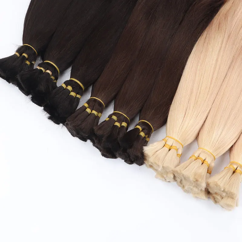 

Afro Bulk Human Raw Indian Hair Bundles Bulk Vendors Unprocessed Remy Hair 100% Human Hair Braiding Bulk