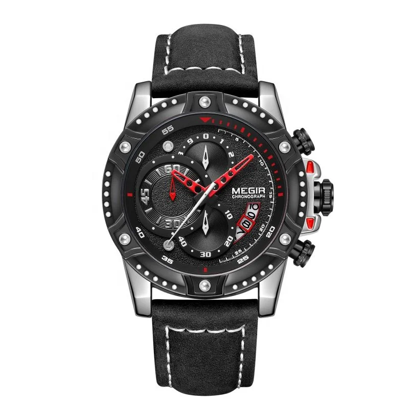 

Japan movement megir brand watch men watch luxury chronograph