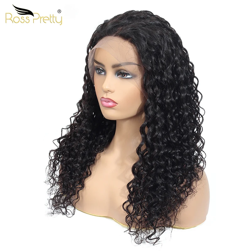 

Ross Pretty 10A Human Virgin Hair Water Wave Wig,180% Density Hair Wig Natural Water Wave Swiss Lace Closure Wigs