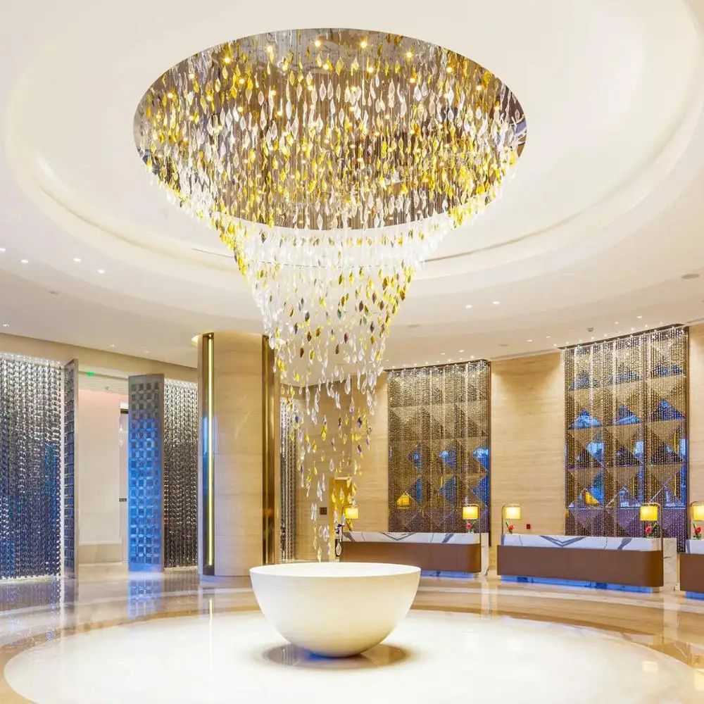 

Hotel indoor lighting custom glass chandeliers ceiling pendant lights