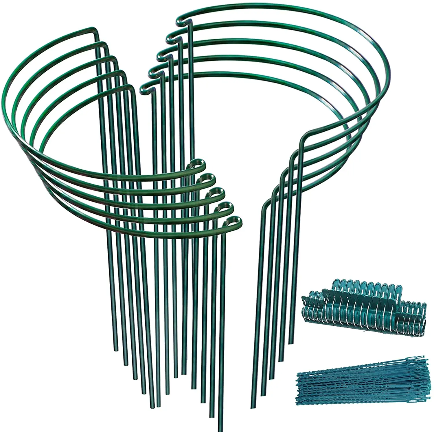 

Heavy Duty Metal Plant Supports for Garden, Dark green