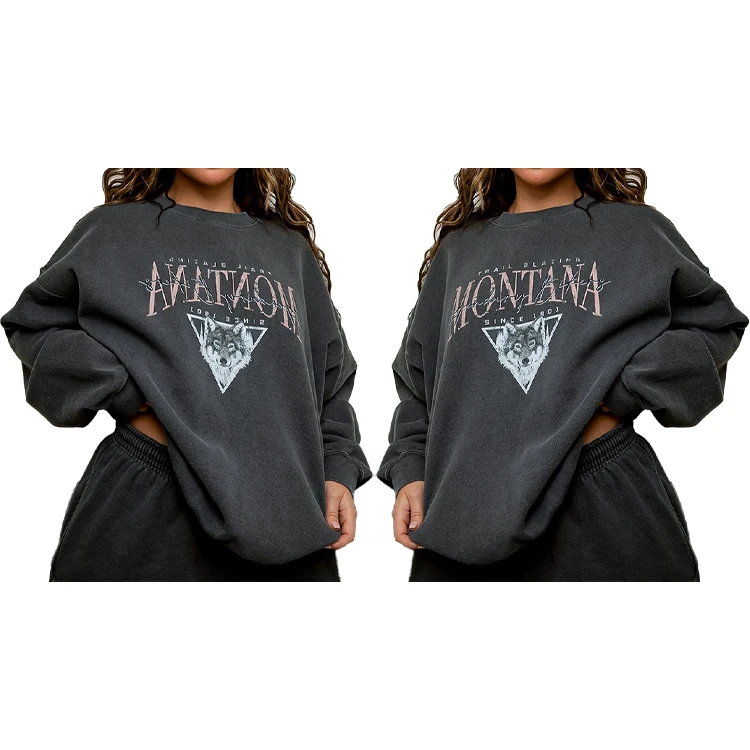 

New Arrival Custom Print Crewneck Blank Pullover Oversize Sweatshirt Manufacturer Plain Sweatshirt Women