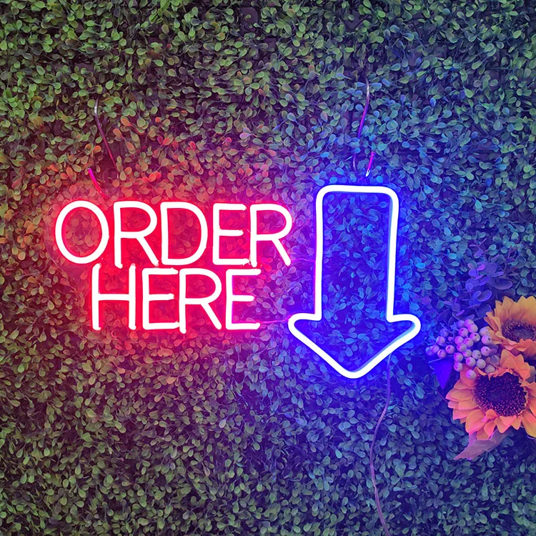 

OUX Free Shipping ORDER HERE for SHOP Acrylic Neon Light Logo Sign Silicon Home Party Decoration Custom Led Neon Light Sign, Customized color